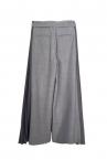 SIDE PLEATED WIDE LEG PANTS [GREY]