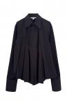 PLEATED SHIRT [BLACK]