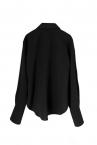 DETACHABLE COLLAR FLAP POCKET SHIRT [BLACKBLACK]