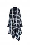 CHECK-PRINT SHIRT DRESS [NAVY BLUE-MULTI]