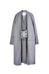 HYBRID DENIM DOUBLE LAYER COAT [LIGHT GREYGREY]