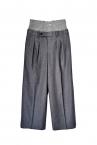 HYBRID DENIM STRIPE PANTS [GREY]