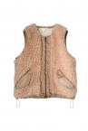 FAUX SHEARLING VEST&HOODIE  [BEIGEBEIGE]