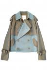 HYBRID MOHAIR TRENCH JACKET [BLUEKHAKI GREEN]