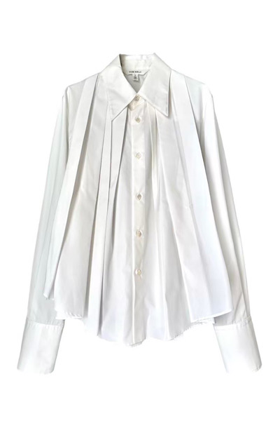 PLEATED SHIRT [WHITE]