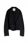 STRIPE DOUBLE LAYER BLAZER [BLACK]