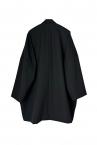 DOUBLE LAYER LAPEL BLAZER COAT [BLACKBLACK]