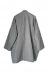 DOUBLE LAYER LAPEL BLAZER COAT [GREYWHITE]