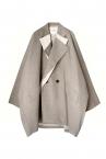 DOUBLE LAYER LAPEL BLAZER COAT [BEIGEWHITE]