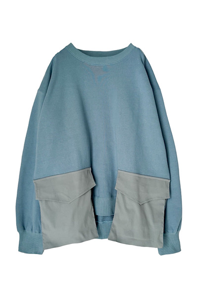 FLAP POCKET SWEAT SHIRT [BLUE]