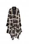 CHECK-PRINT SHIRT DRESS [BLACK-MULTI]