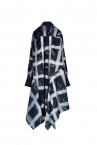 CHECK-PRINT SHIRT DRESS [NAVY BLUE-MULTI]