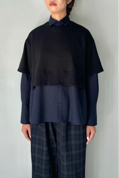 WASHABLE ΢ӡߥĥ顼쥤䡼ɥȥåץ [NAVYBLACK]