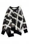 CHECK-PRINT SWEAT SHIRT [BLACK-MULTI]