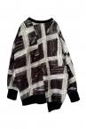 CHECK-PRINT SWEAT SHIRT [BLACK-MULTI]