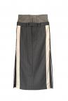 HYBRID DENIM SIDE STRIPE SKIRT [GREY]