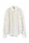 FRINGE JACQUARD SHIRT [WHITE]