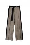 HERRINGBONE SIDE STRIPE PANTS [GREY-MULTIBLACK]