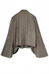 HERRINGBONE CAPE BLAZER [GREY-MULTIBLACK]