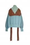 TURTLE NECK BIB&SWEAT SHIRT [BLUEBROWN]