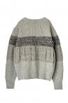 MULTI-YARN STRIPE KNIT SWEATER [GREYMULTI]