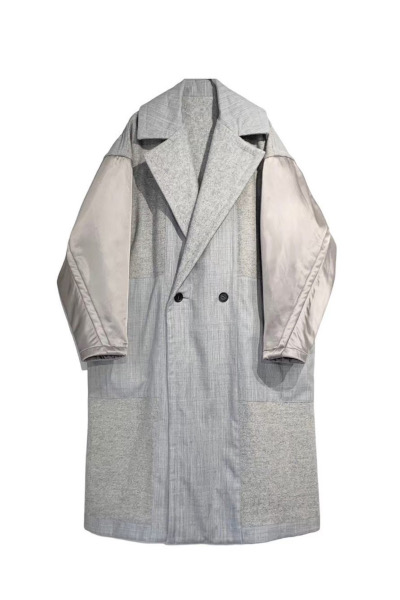 REVERSIBLE PATCHWORK  COAT [GREY-MULTI]