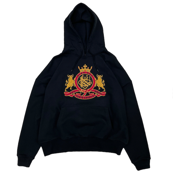 CREST LOGO HOODIE [BLACK]