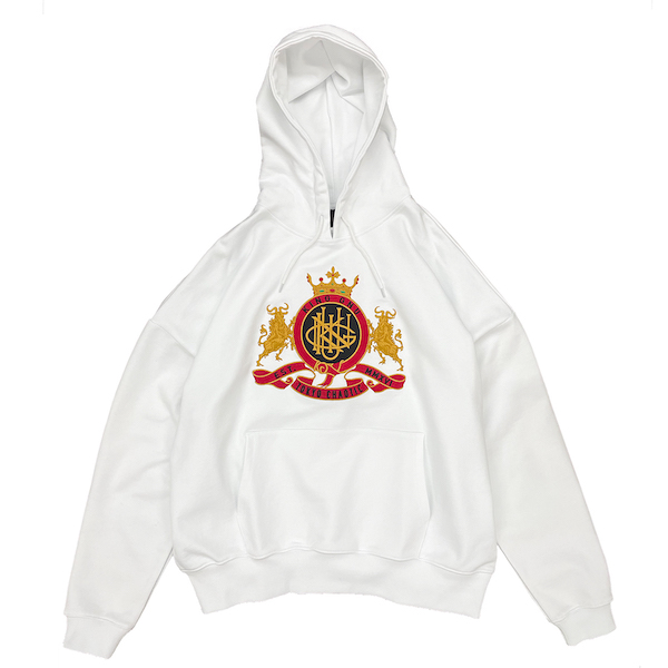 CREST LOGO HOODIE [WHITE]