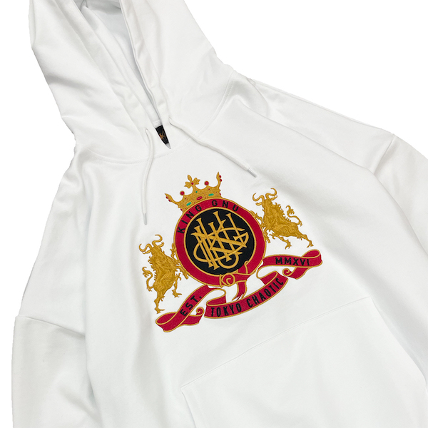 CREST LOGO HOODIE [WHITE]