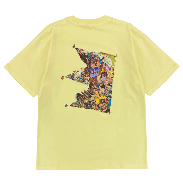 COLLAGED CROWN TEE [LIGHT YELLOW]