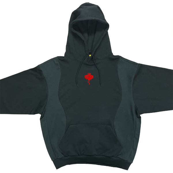 DRIPPED LOGO HOODIE [RED]