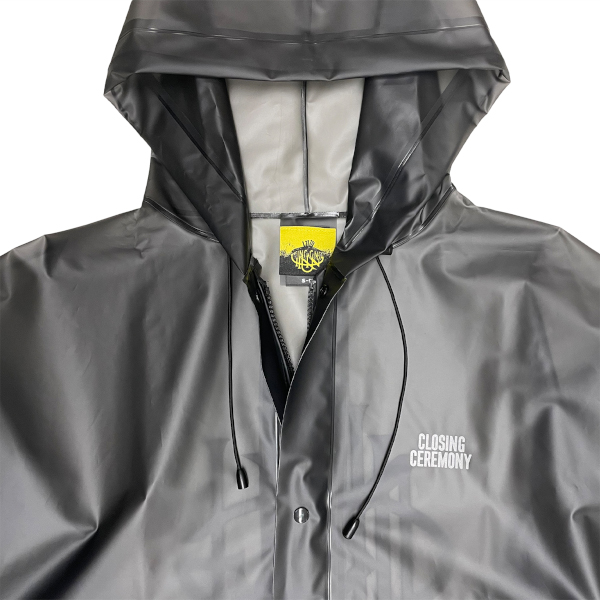 CREST LOGO RAIN COAT [CLEAR BLACK]