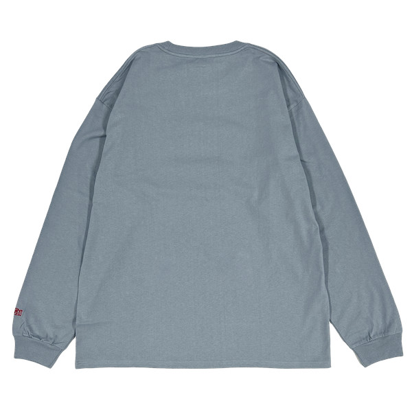 PATCHED LONG SLEEVE TEE [GRAY]