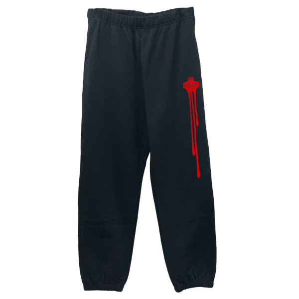 DRIPPED LOGO SWEAT PANTS [RED]