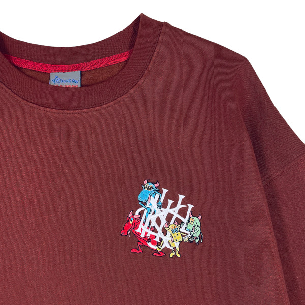 GNU CREW SWEAT [BURGUNDY]