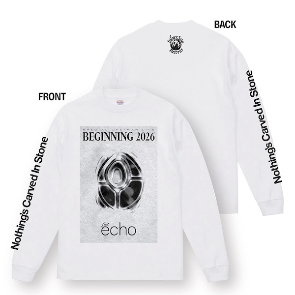 BEGINNING 2026 ロングTシャツ ホワイト
